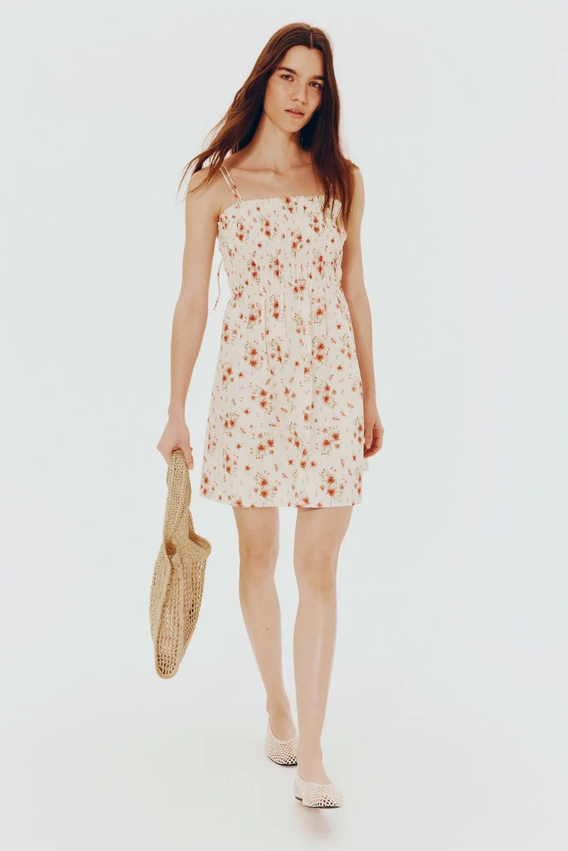 H&M Smocked-bodice cotton dress