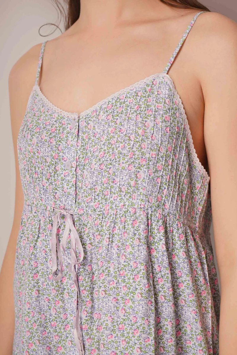 After Dark Stella, Blue Rayon Print Dress