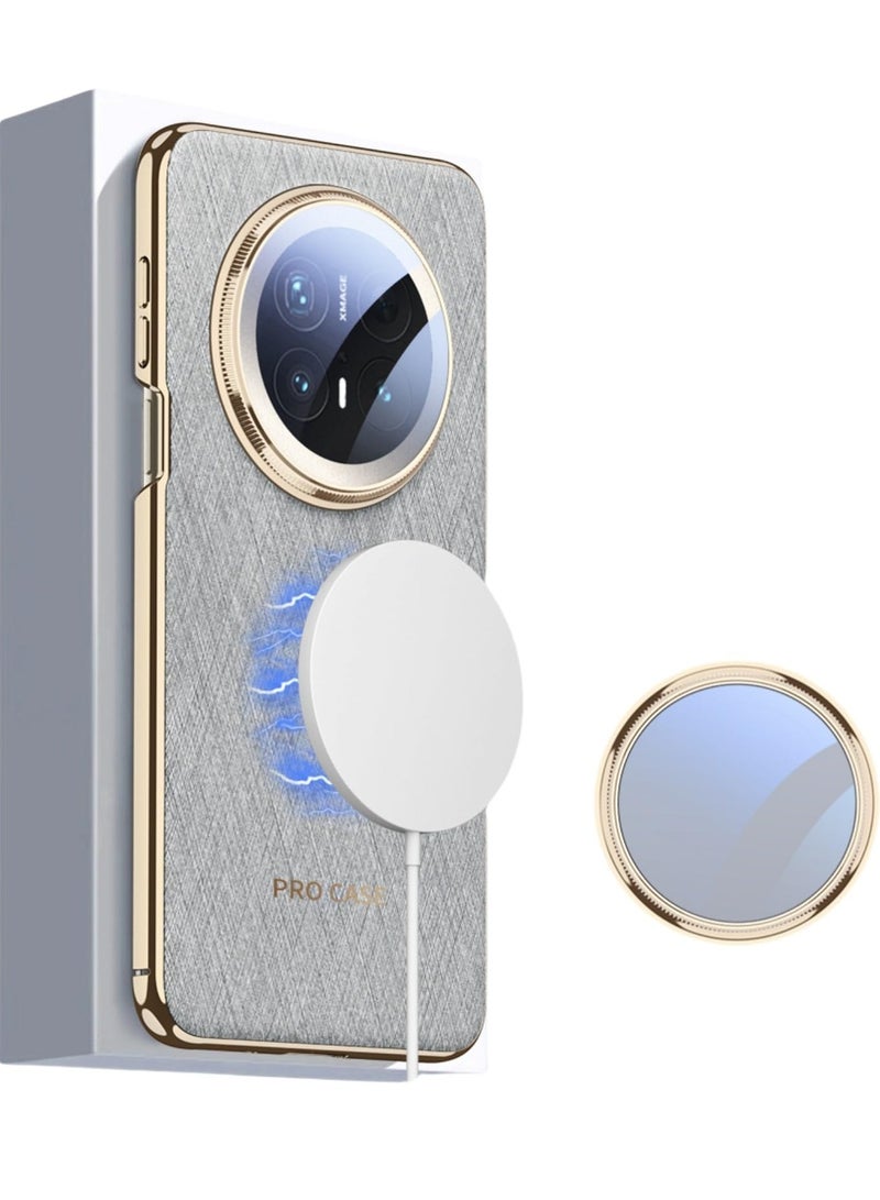 general Case for Huawei Mate 70 Pro, Stylish, Lightweight, Ultra-Thin, Leather Case, Built-in Camera Protector, Supports Magnetic Charging - Image 1