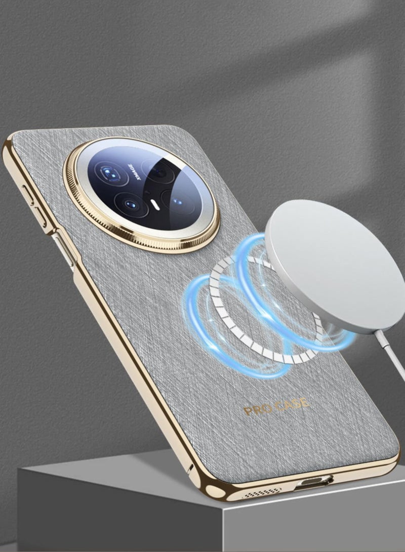 general Case for Huawei Mate 70 Pro, Stylish, Lightweight, Ultra-Thin, Leather Case, Built-in Camera Protector, Supports Magnetic Charging - Image 2