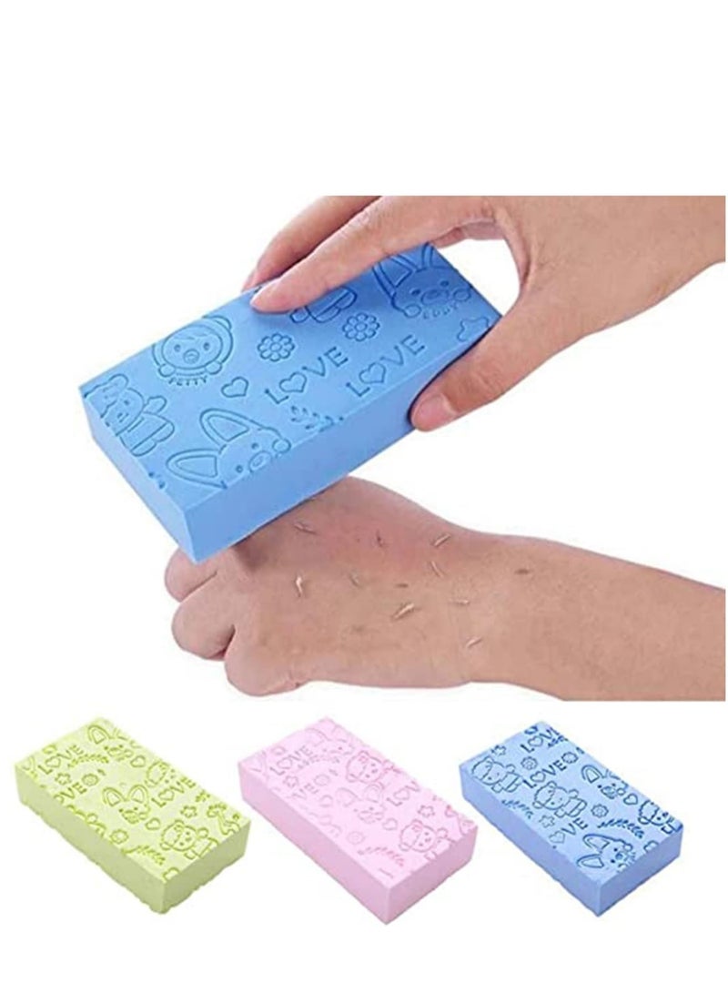 Zikra Body Exfoliating Sponge, 3 Pieces Baby Shower Brush Soft Bath Sponge Body Cleaning Sponge For Baby Adults/Kids Men Women Soft Body Skin Bath Shower Spa Brush Smooth - Image 1