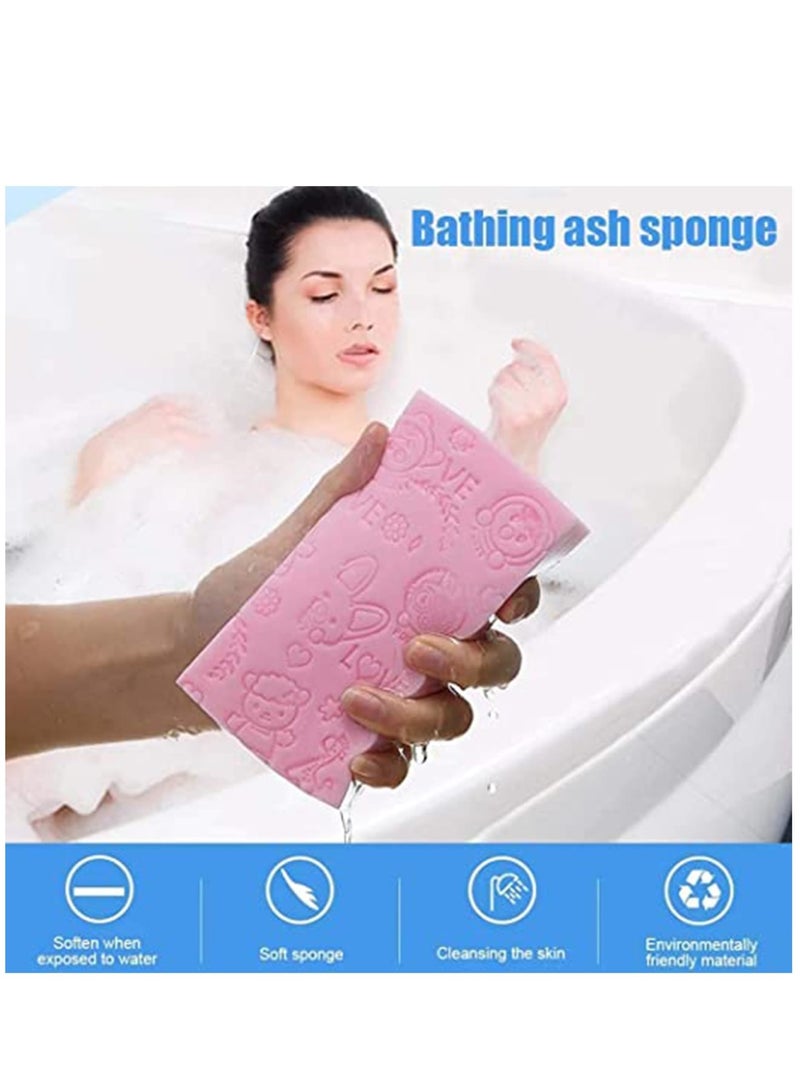 Zikra Body Exfoliating Sponge, 3 Pieces Baby Shower Brush Soft Bath Sponge Body Cleaning Sponge For Baby Adults/Kids Men Women Soft Body Skin Bath Shower Spa Brush Smooth - Image 4