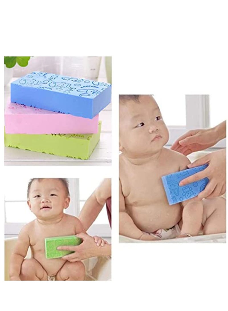 Zikra Body Exfoliating Sponge, 3 Pieces Baby Shower Brush Soft Bath Sponge Body Cleaning Sponge For Baby Adults/Kids Men Women Soft Body Skin Bath Shower Spa Brush Smooth - Image 3