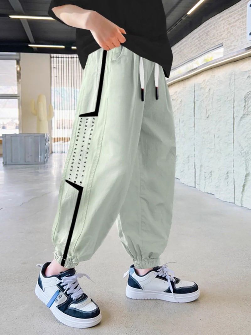 Children'S Clothing Boys' Summer Pants Medium And Large Kidsren'S Summer Thin Sports Pants Summer Anti-Mosquito Nine-Point Pants - Image 5