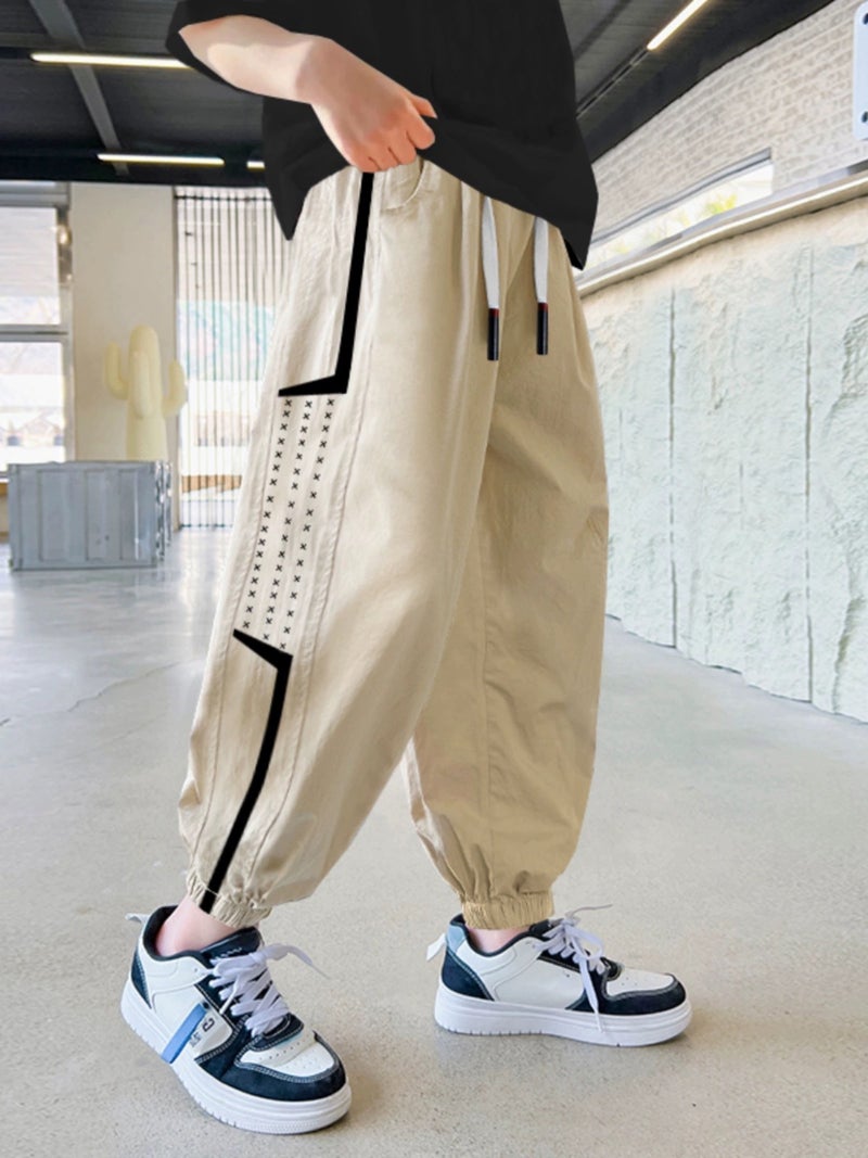 Children'S Clothing Boys' Summer Pants Medium And Large Kidsren'S Summer Thin Sports Pants Summer Anti-Mosquito Nine-Point Pants - Image 4