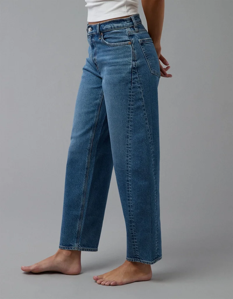 American Eagle  AE Stretch Barrel Jean for Women | Best Price UAE