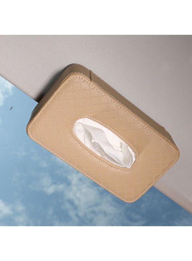 Car Napkin Holder, Car Sun Visor Tissue Holder Premium PU Leather - Image 3
