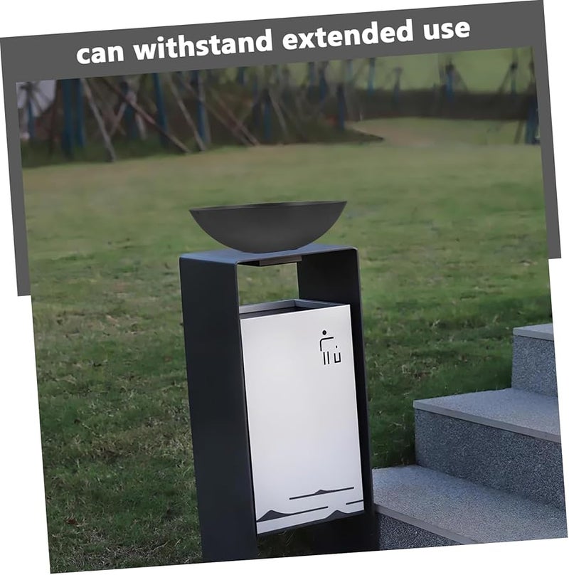 منفضة سجائر من الفولاذ المقاوم للصدأ قابلة لإعادة الاستخدام لردهات الفنادق والاستخدام الخارجي سهلة التنظيف لا تتشوه - Image 5