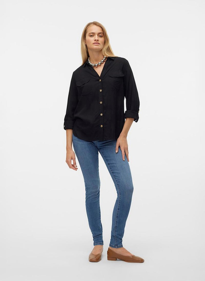VERO MODA Women's VMBUMPY Long Sleeve Shirt New Woven Noos - Image 4