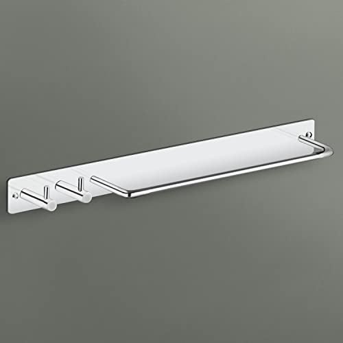Primax Stainless Steel Towel Stand/Towel Rod with Hook for Bathroom/Hanger/Bathroom Accessories (Chrome) - Image 4