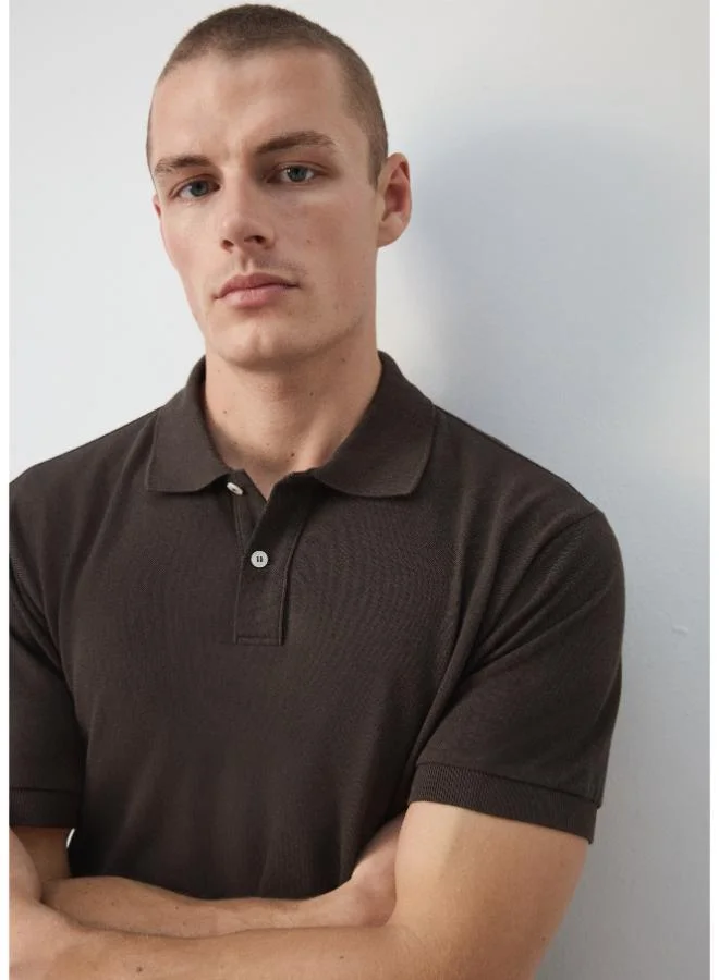Mango Man 30-MARRON Polo Shirt Rea for Men | Best Price UAE