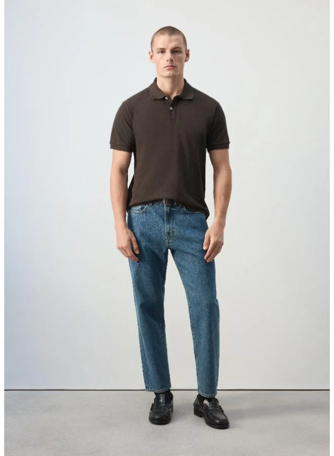 Mango Man 30-MARRON Polo Shirt Rea for Men | Best Price UAE