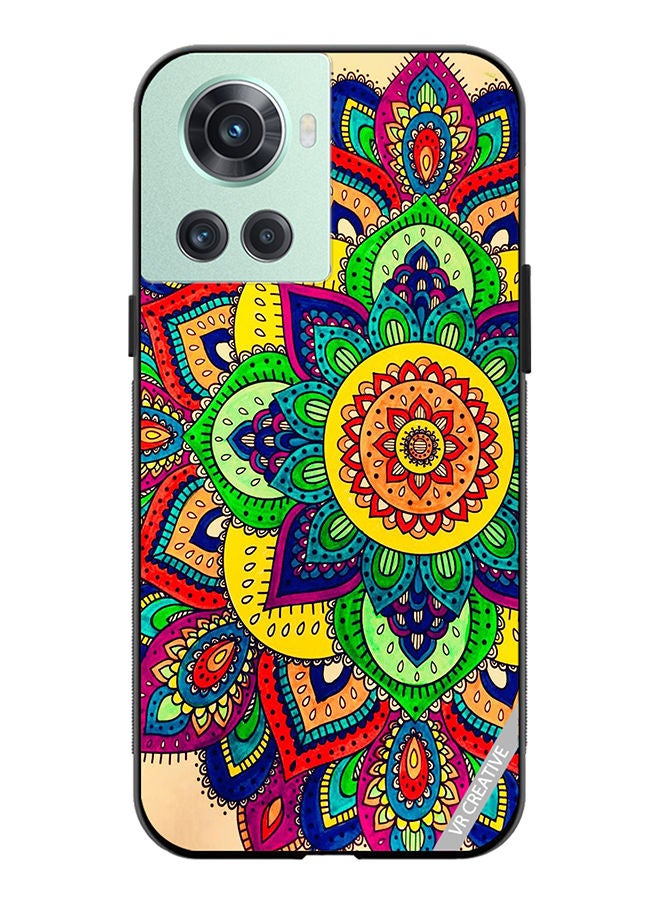 VR CREATIVE Protective Case Cover For OnePlus 10R Mandala Design Multicolour - Image 1