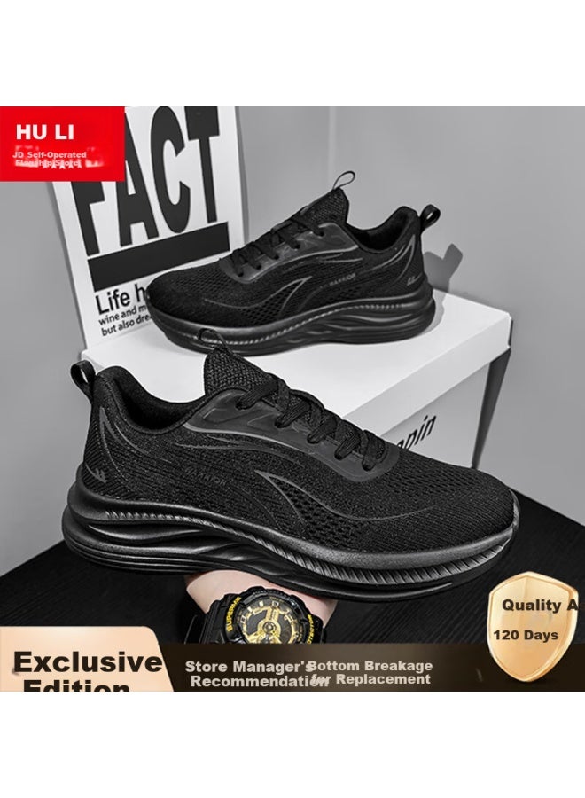 Warrior Men'S Sports Shoes New Summer Breathable Thick-Soled Casual Shoes Black Exclusive Edition Size 43