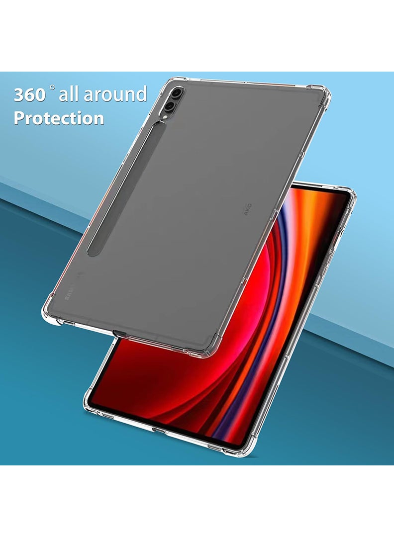 Theodor Clear Case For Samsung Galaxy Tab S10+ 2024/Tab S9 FE+/S9+ 2023 12.4-Inch, Shock-Absorption TPU Cover with Reinforced Corners, Soft Flexible & Crystal Clear Protective Bumper Case - Image 2