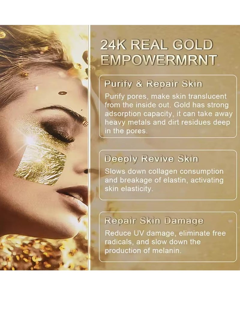 ASMOXA 120g 24K Gold Collagen peel Off Mask Anti Aging Lifting Illuminating and Revitalizing Remove Blackheads Dirt and Oils with Hyaluronic Acid and Collagen Gold Firming Peel Off Face Mask  - Image 5