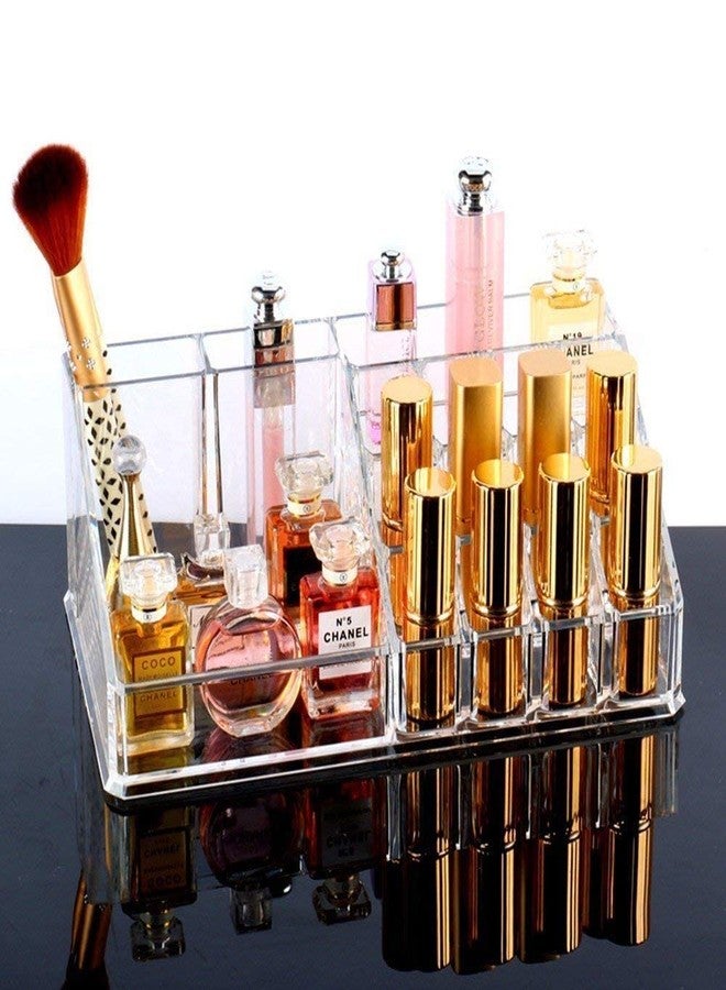 Foliam Cosmetic Organizer 16 Compartment Cosmetic Makeup Jewelry Acrylic Lipstick Storage Organizer Box lipstick and nail paint stand holder - Image 2