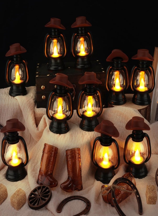 PLUVAVA 120 Pieces Western Theme Party Centerpiece Cowboy Party Decor with Mini Lantern Cowboy Hat Boot Shot Hay Bales Horseshoe Wagon Wheel for Western Birthday Wedding Rustic Country Decor (120 PCS) - Image 4