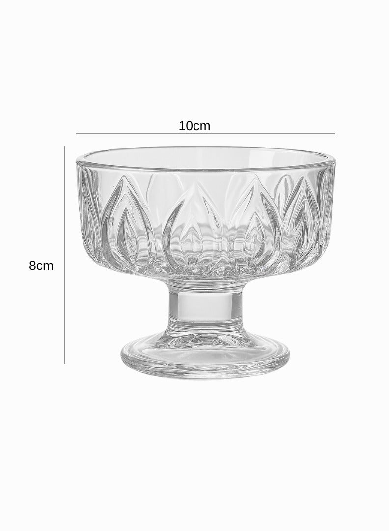 القناص طقم زبادي حلا 8 قطع من الكريستال الفاخر بقاعدة أنيقة | أكواب تقديم للحلى والآيس كريم والفواكه - Image 3