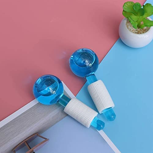MIRARIYA Facial Ice GlobeSmart Cool Face Roller Ball Facial Massage Tools for for Neck Eye Circle Reduce Puffiness Anti Ageing Wriknles Soothing Firming Skin 2Pcs - Image 1