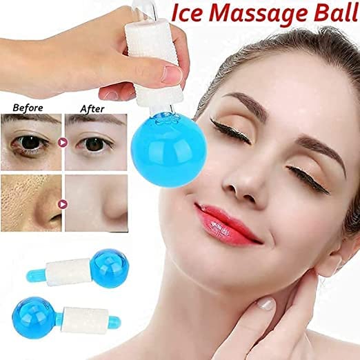 MIRARIYA Facial Ice GlobeSmart Cool Face Roller Ball Facial Massage Tools for for Neck Eye Circle Reduce Puffiness Anti Ageing Wriknles Soothing Firming Skin 2Pcs - Image 3