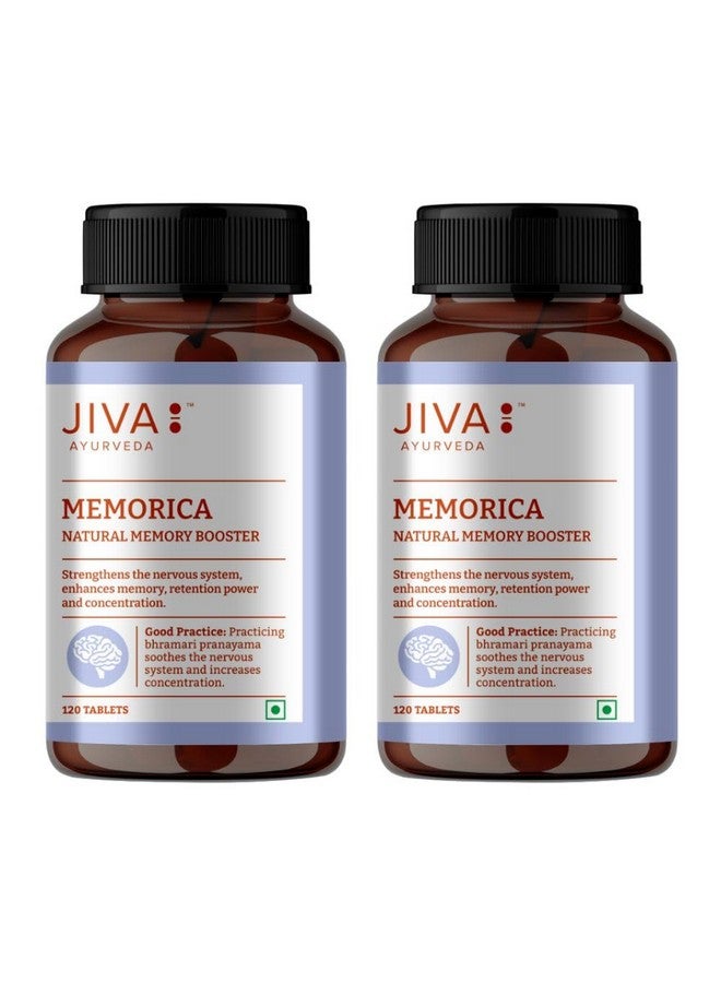 Jiva أقراص جيفا ميموريكا - 500 ملغ 240 قرص | تعزيز ذاكرتك بشكل طبيعي وتقوية الجهاز العصبي | تحسين الذاكرة والاحتفاظ والذكاء 120 قرص (عبوة من 2) - Image 1