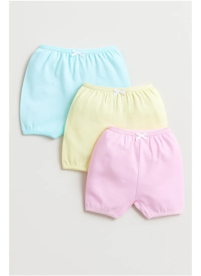 فكتور اند جين "3-Pack Bloomers for Baby Girls – Soft Pastel Cotton Comfort "