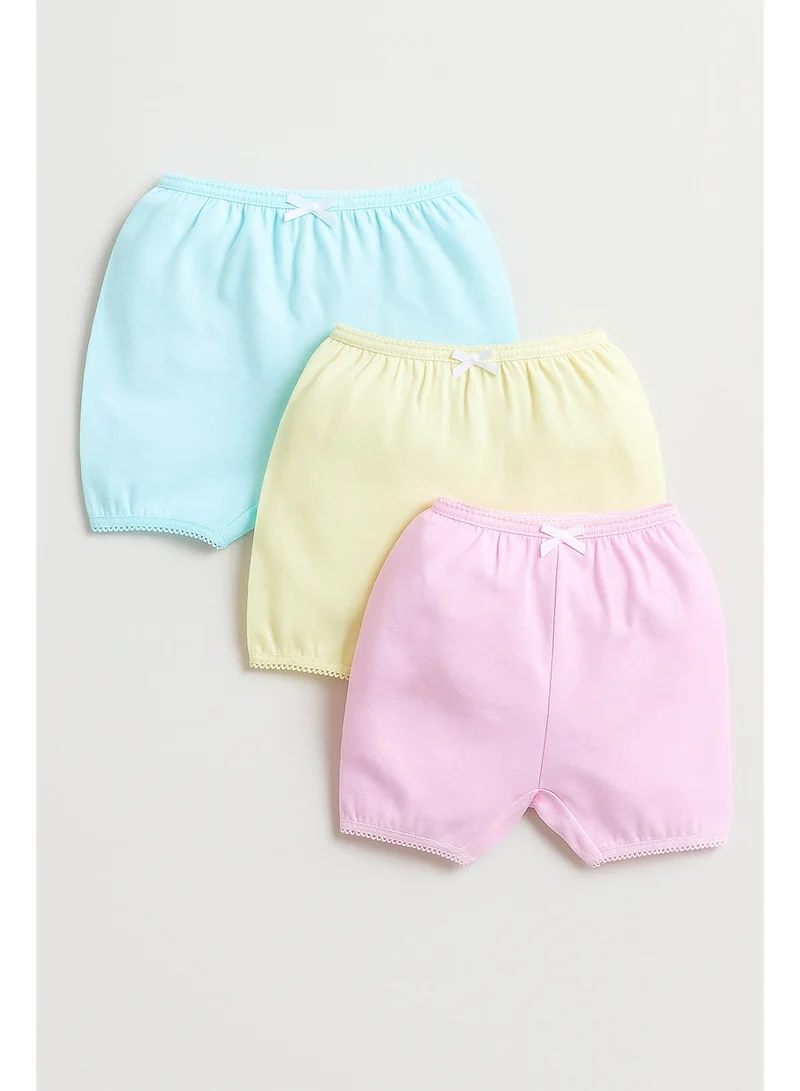 victor and jane "3-Pack Bloomers for Baby Girls – Soft Pastel Cotton Comfort "