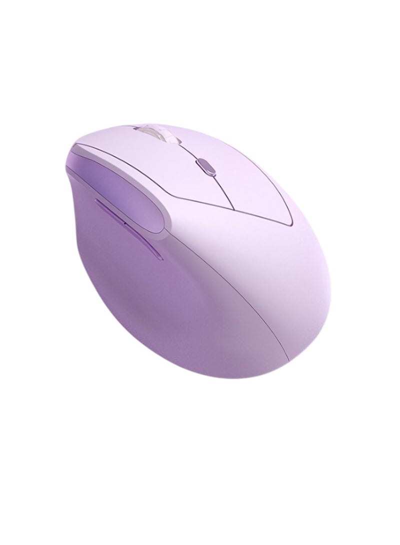 MD190 Mini Mouse, Lightweight And Portable Vertical Mouse, Wireless Dual Mode Silent Bluetooth Mouse, Ergonomic Design Durable Gaming Mouse, (1pc, Purple) - Image 1