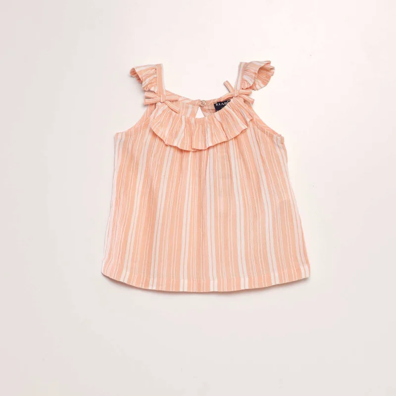 Kiabi Blouse With Ruffled Straps White