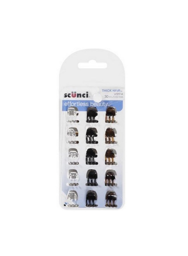 Scunci Effortless Beauty Mini Jaw Clips 30Count 0.8 Oz