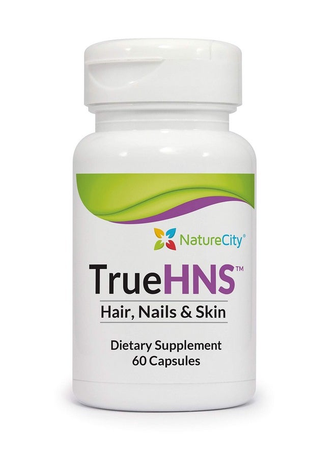NatureCity - Truehns Hair Skin Nail Cynatine Keratin Supplement Hair Skin & Nails Support 60 Veggie Capsules - Image 1