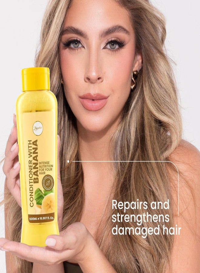 Anyeluz Banana Conditioner - Deep Conditioning with Olive Oil for Fragile and Damaged Hair - Image 2