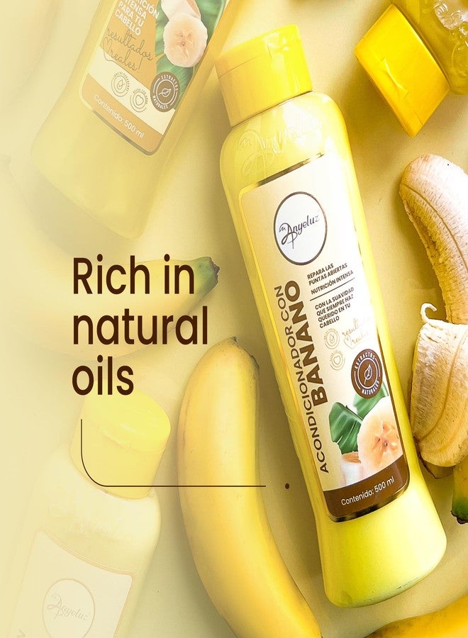 Anyeluz Banana Conditioner - Deep Conditioning with Olive Oil for Fragile and Damaged Hair - Image 4