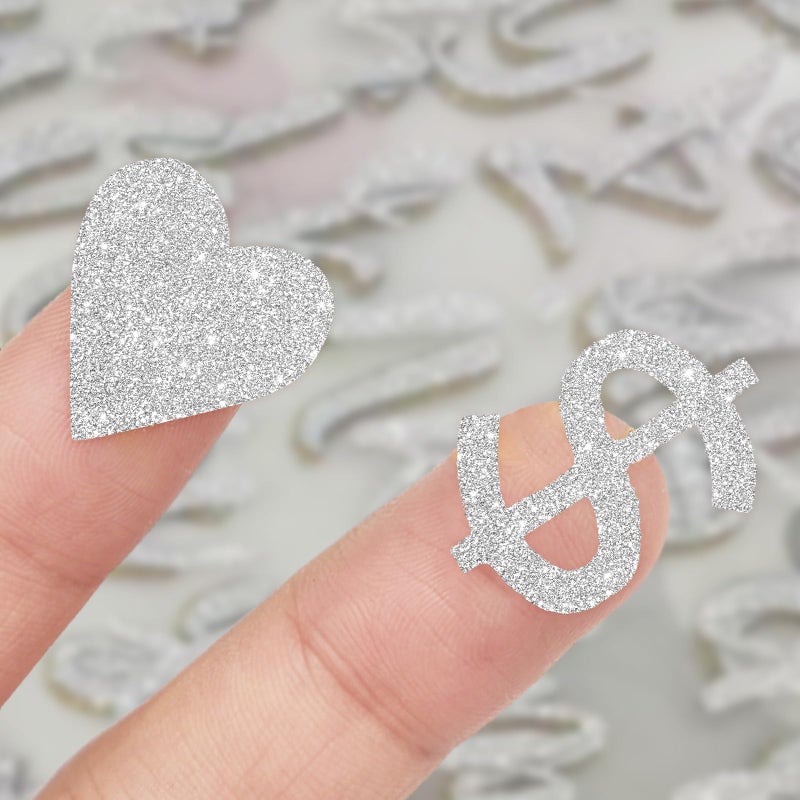 starboling 648 PCS Gold Sticker Letters,Self-Adhesive Glitter Number Stickers for Graduation Cap,Scrapbooking,Water Bottles Cup(8 Sheets Silver) - Image 3