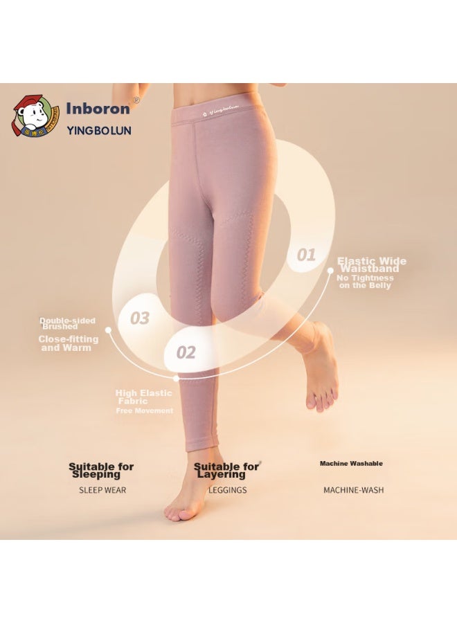 Yingbolun Children's Thermal Autumn Pants, Boys' And Girls' Autumn And Winter Trousers, Thick Cotton Long Johns For Older Kids, Inner Wear, 81252 Dark Gray, Size 160 - Image 5