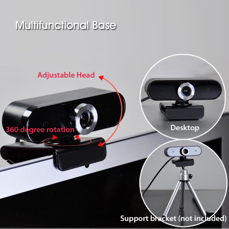 1080P Webcam: Black Plug And Use Built-In Noise-Reduction Microphone, Manual Focus Lens, HD Computer Camera - Wide OS Compatibility For Remote Teaching, Online Courses, Video Chat - Image 5