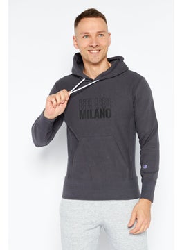 Champion Men Sportswear Fit Long Sleeves Printed Training Sweatshirts, Grey  - Image 1