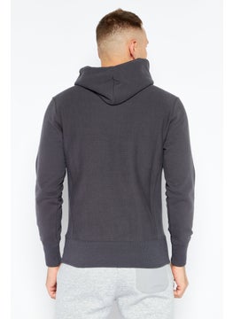 Champion Men Sportswear Fit Long Sleeves Printed Training Sweatshirts, Grey  - Image 4
