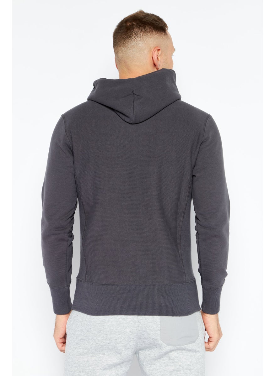 Champion Men Sportswear Fit Long Sleeves Printed Training Sweatshirts, Grey  - Image 4