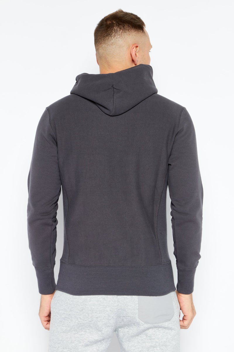 Champion ملابس رياضية للرجال بأكمام طويلة مطبوعة، رمادي - Image 4