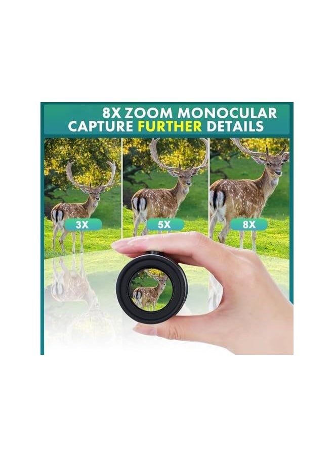 Generic 8X40 Mini Monocular Telescope, Birthday Gifts for Men Dad Him Husband Teen Boys, White Elephant Gift for Adults, BAK4 & FMC Prism Scope for Birdwatching Outdoors Hunting, Cool Gadgets  - Image 4