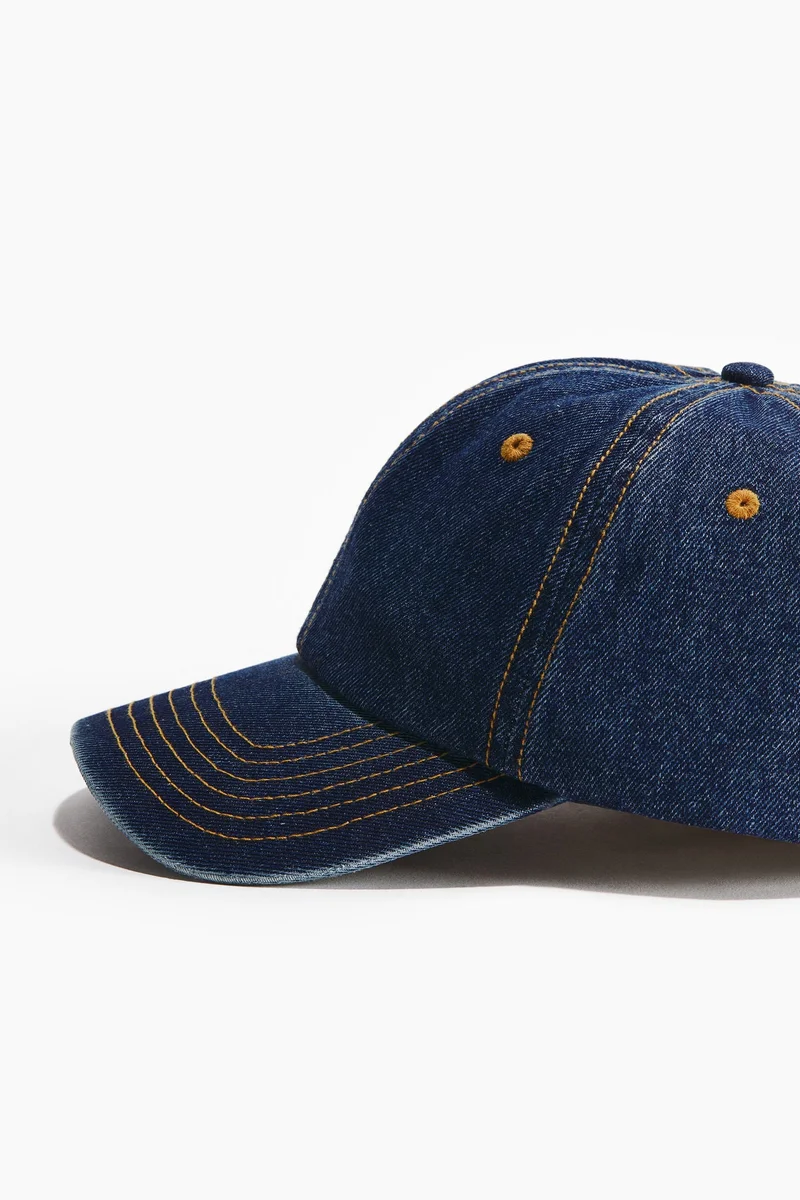 اتش اند ام قبعة من قماش قطني