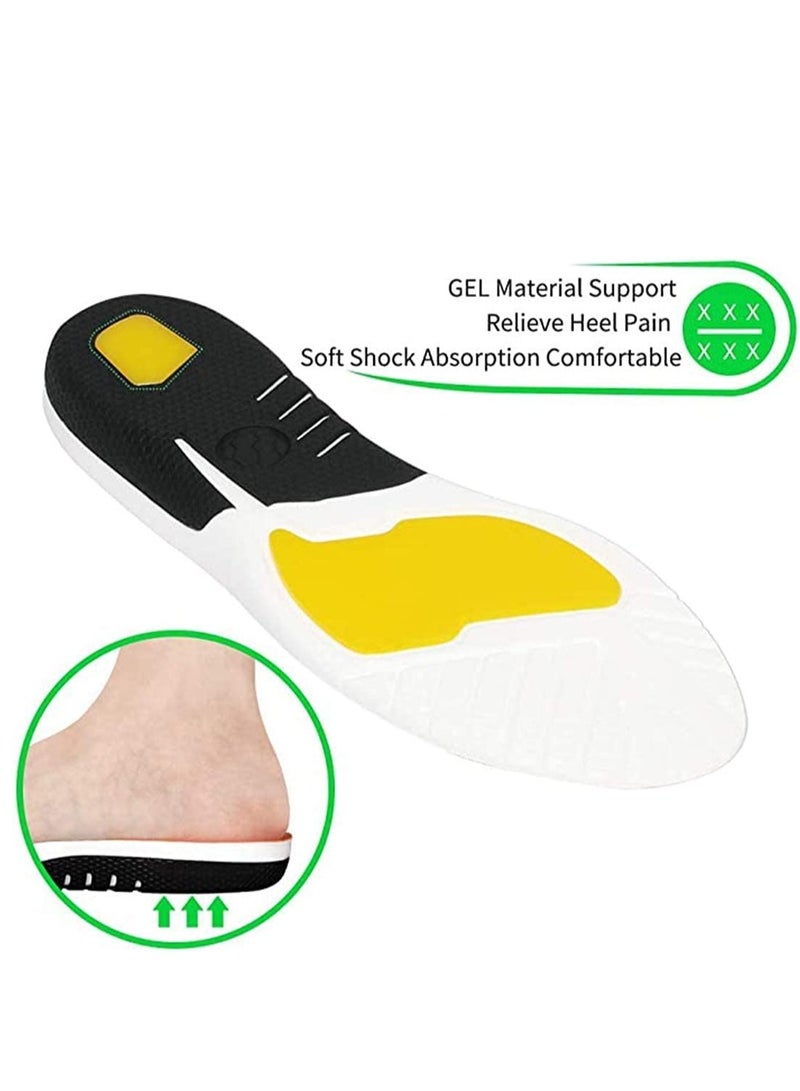 SOLARAE Orthotic Shoe Insoles, Arch Support Moderate Flat Feet Orthopedic Inserts Pronation Heel/Feet Pain Soft Sole Plantar Fasciitis For Men and Woman (L:41-45 28CM) - Image 2