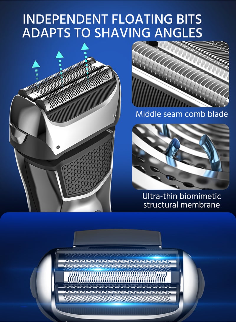 Generic Shaver for Men,Electric Razor with Beard Trimmer,Rechargeable Trimmer for Men,LED Display Wet Dry Use  - Image 3