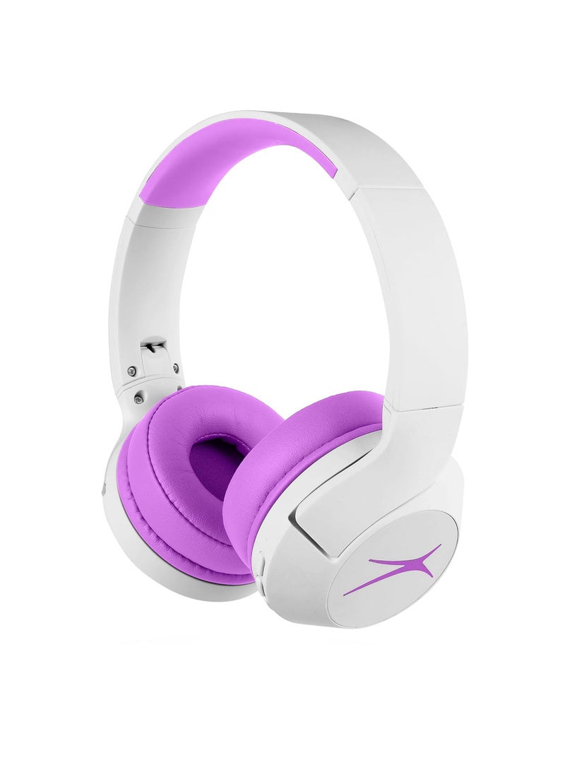 Altec Lansing Kid Safe Noise Cancelling Wireless Headphones 30 Hours Play Time, 85dB Volume Limit, Foldable Design, Powerful Sound, Active Noise Cancellation, Splash resistant IPX4, Purple  - Image 1