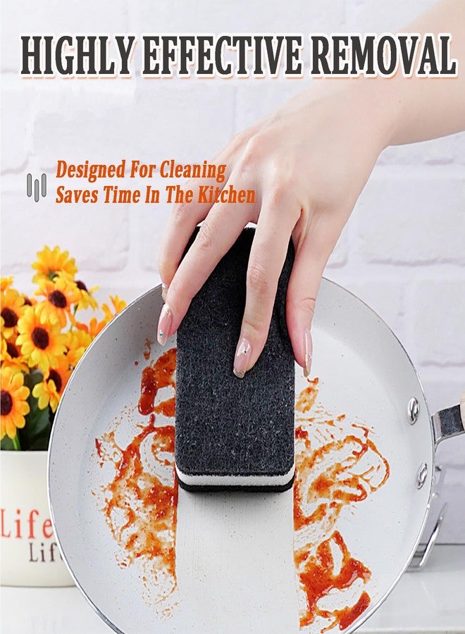 Taeku Natural Kitchen Sponge, 6 Pack Heavy Duty Scrub Cellulose Sponge Premium Multifunction Eco Friendly Cleaning Sponges for Dishes (Black) - Image 5