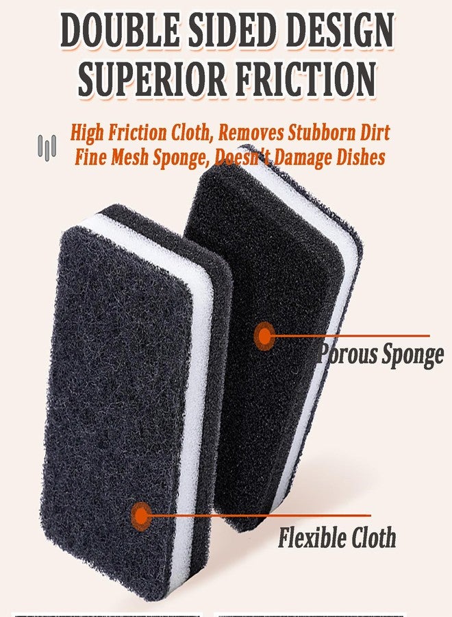 Taeku Natural Kitchen Sponge, 6 Pack Heavy Duty Scrub Cellulose Sponge Premium Multifunction Eco Friendly Cleaning Sponges for Dishes (Black) - Image 3