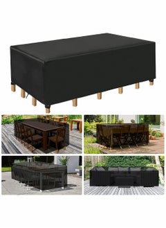 HomarKet Patio Furniture Cover 315x160x74cm Garden Furniture Set Cover Waterproof Outdoor Table and Chair Set Covers Heavy Duty Oxford Fabric Furniture Covers Dust Proof Anti-UV  - Image 1