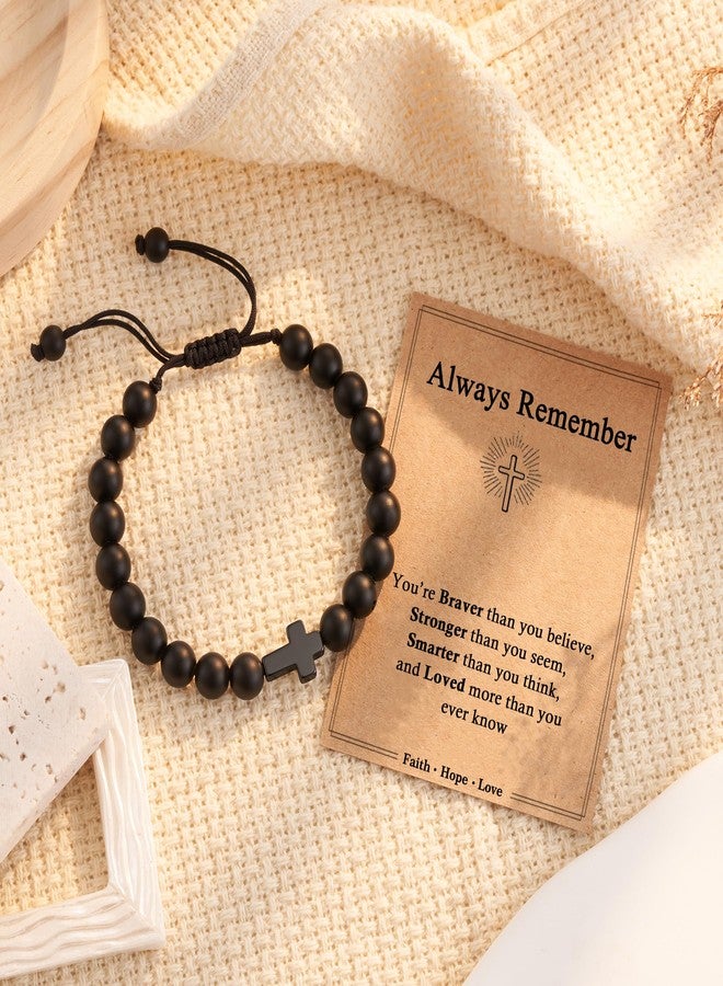 Tarsus Teen Boy Gifts Cross Bracelet Teenage Boys Gift Ideas 13 15 12 14 16 18 Year Old Birthday Easter Christian Communion Confirmation Baptism Gifts for Teen Boys Men - Image 3